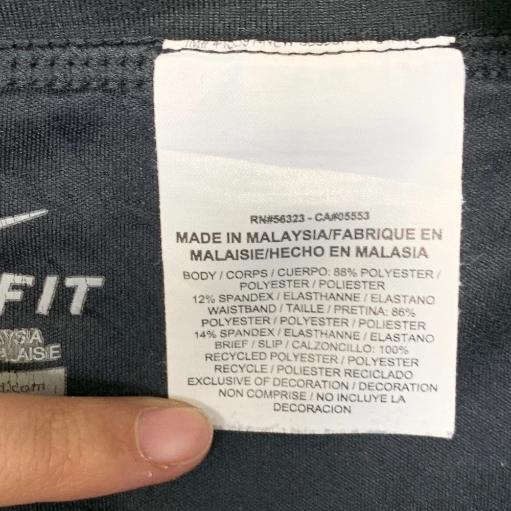 Nike Dri Fit Running Shorts Womens Small Black Stretch Logo Elastic Waist Sport